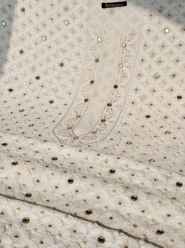 Kaia Chikankari Men's Kurta - White