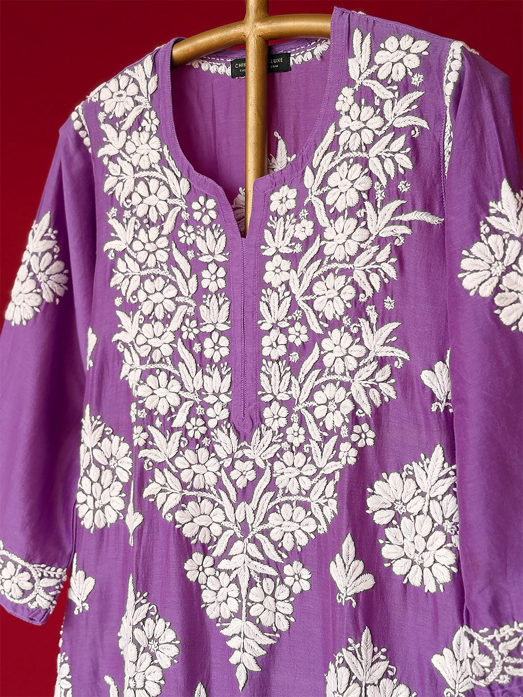 Uzma Chikankari Kurta - Lavender