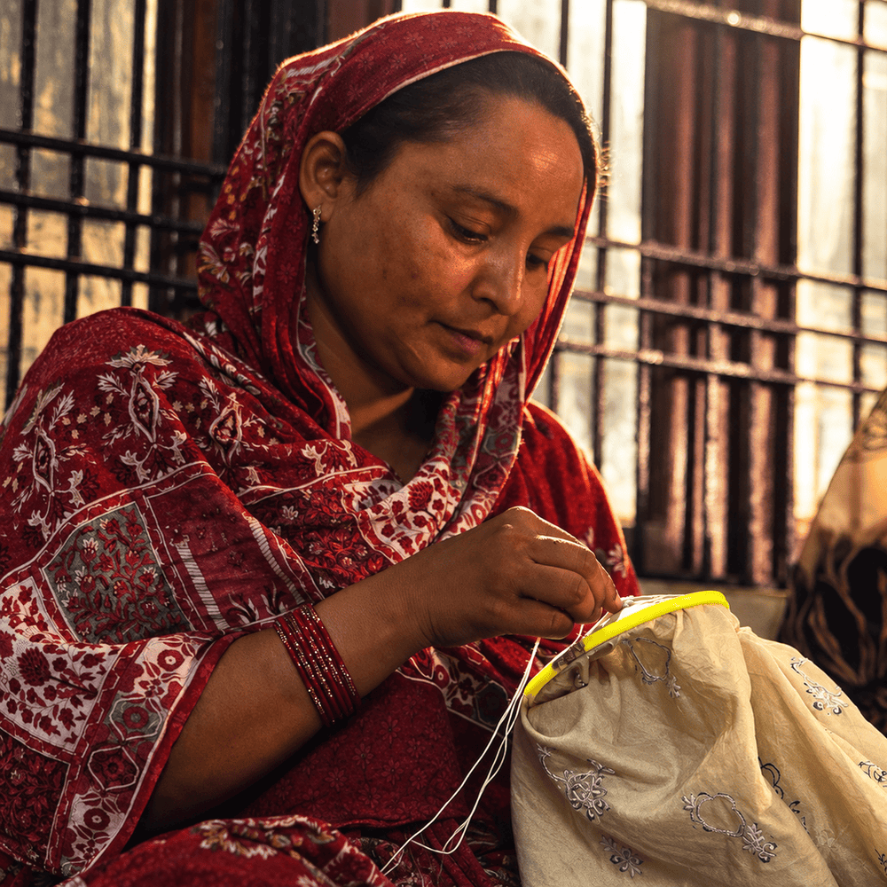 Real finishing or garment inspection photograph