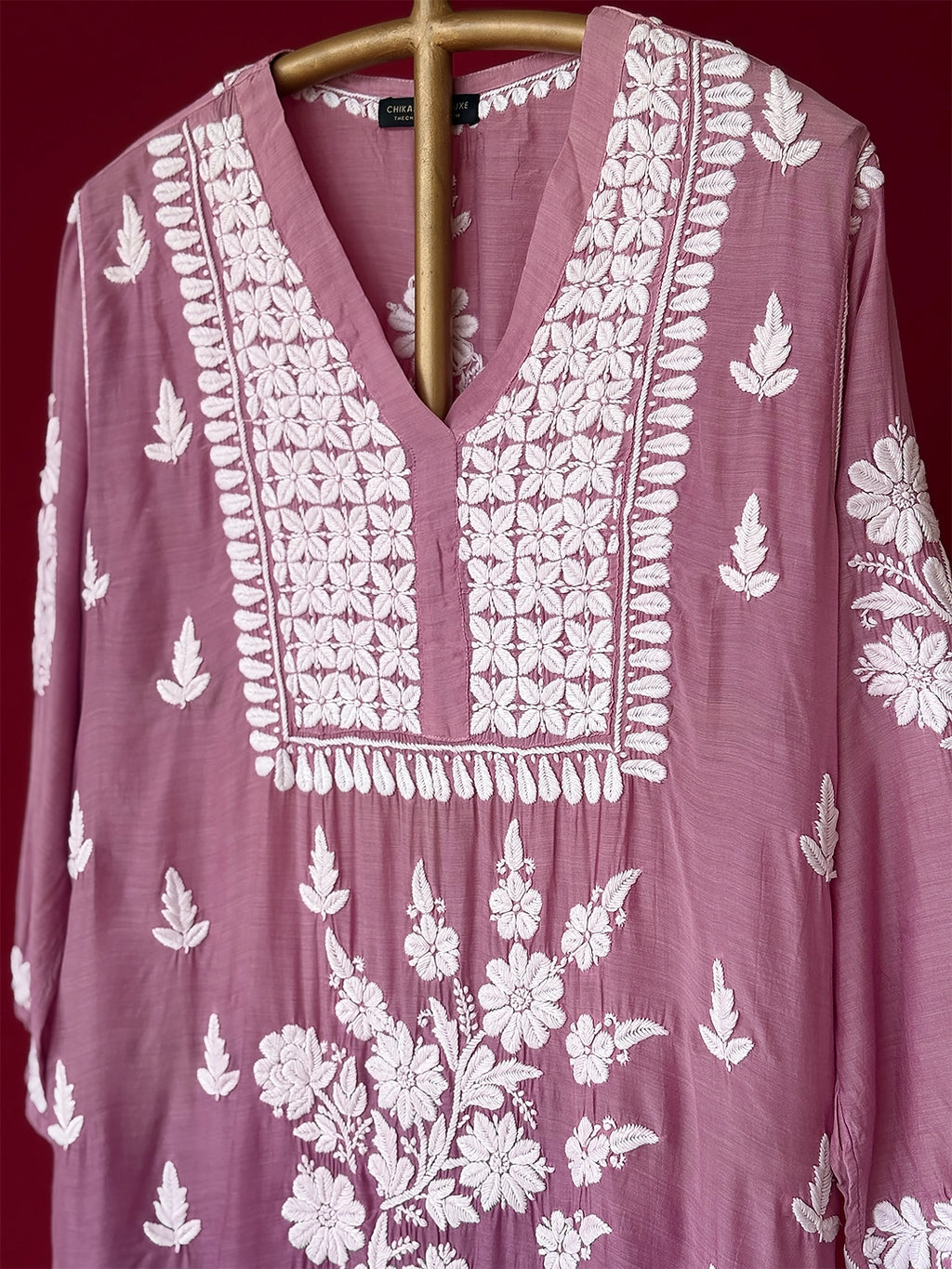 Ariana Chikankari Kurta - Mauve