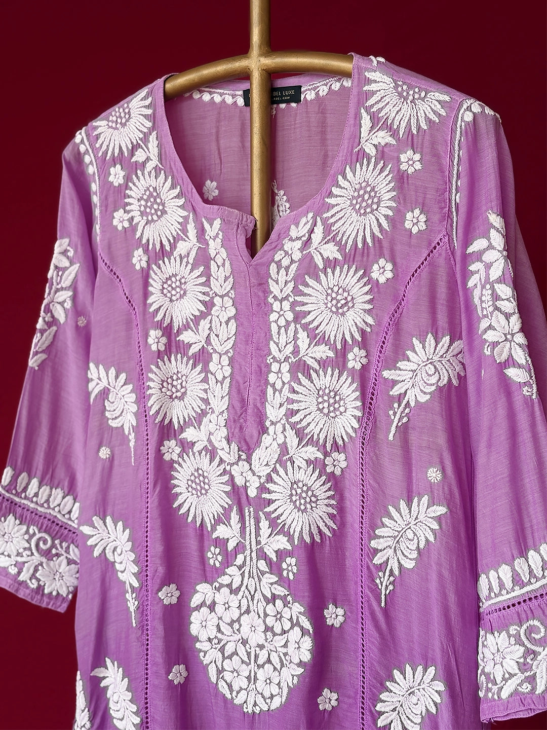 Vera Chikankari Kurta - Purple