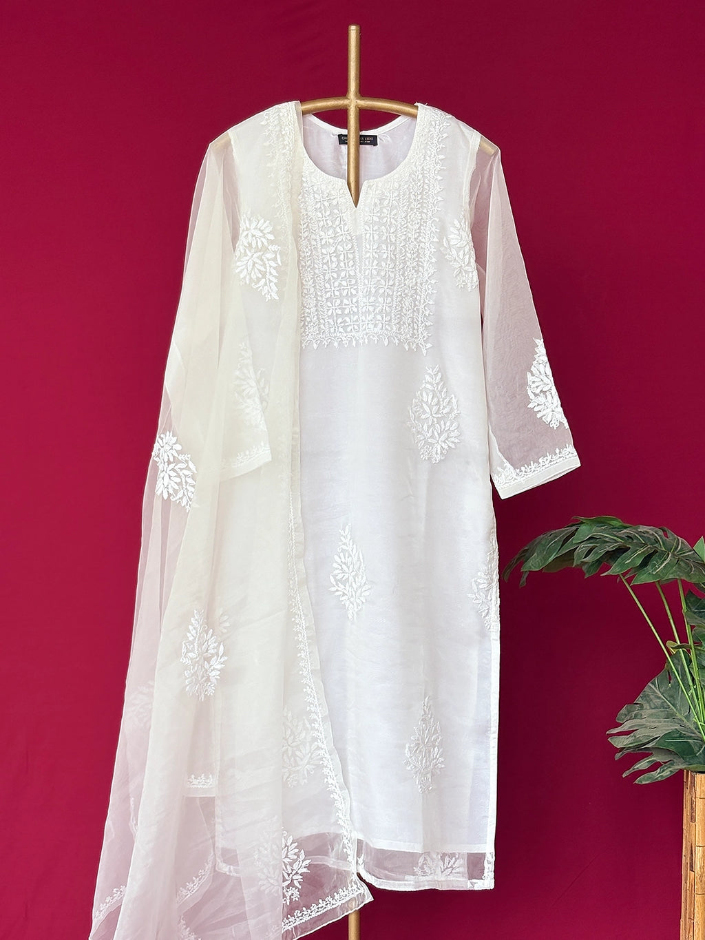 Ryan Chikankari Kurta - White