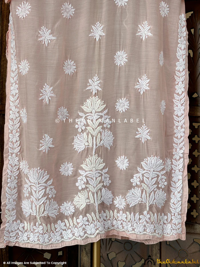 Nargis Chikankari Kurta - Peach