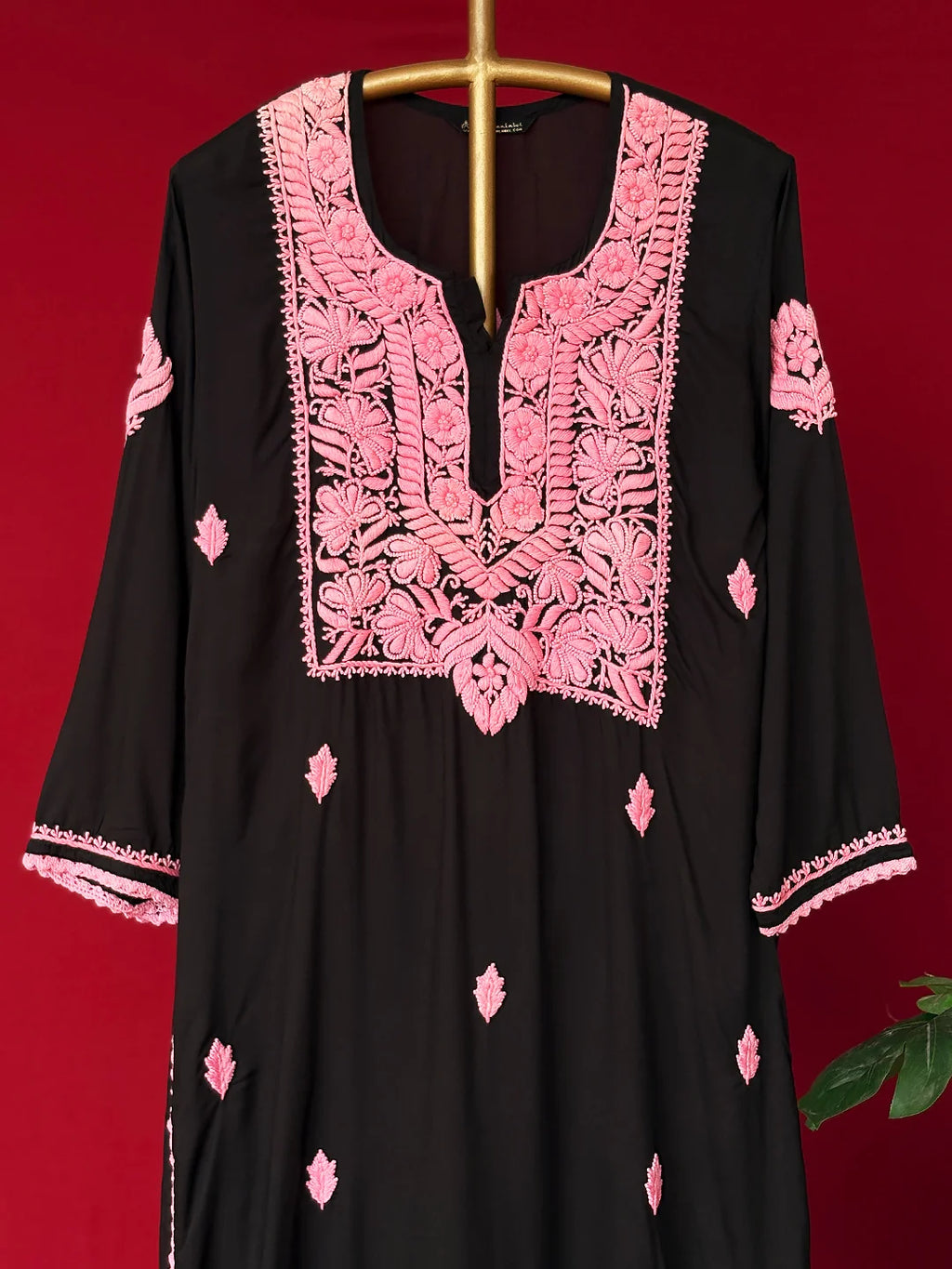 Black Adda Modal Chikankari Kurta Set