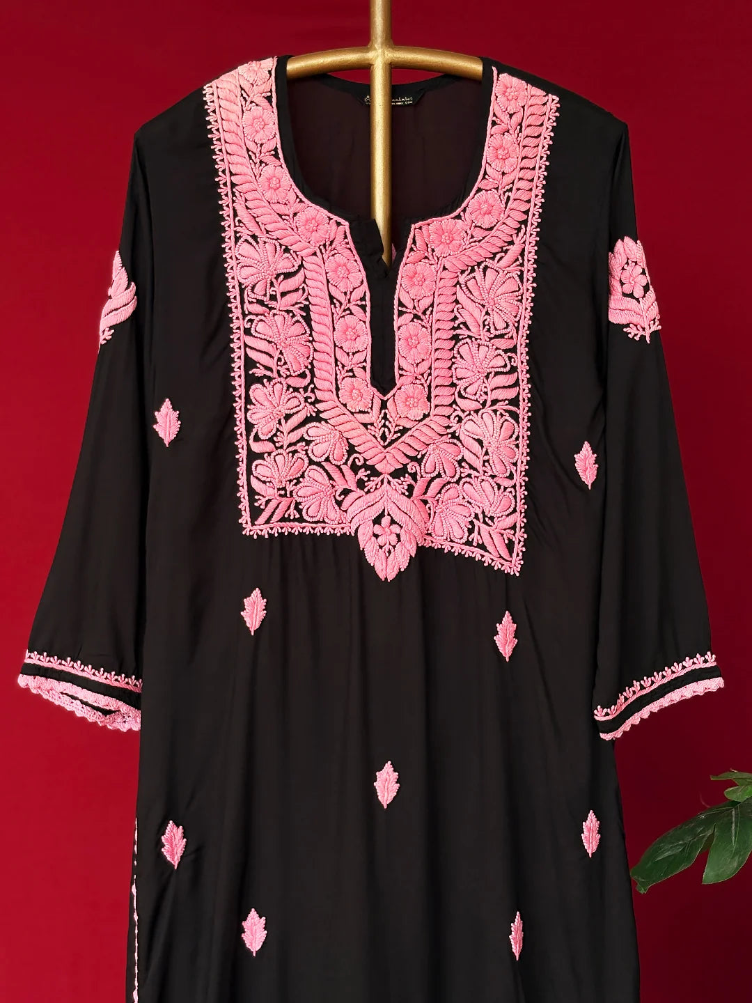 Black Adda Modal Chikankari Kurta Set