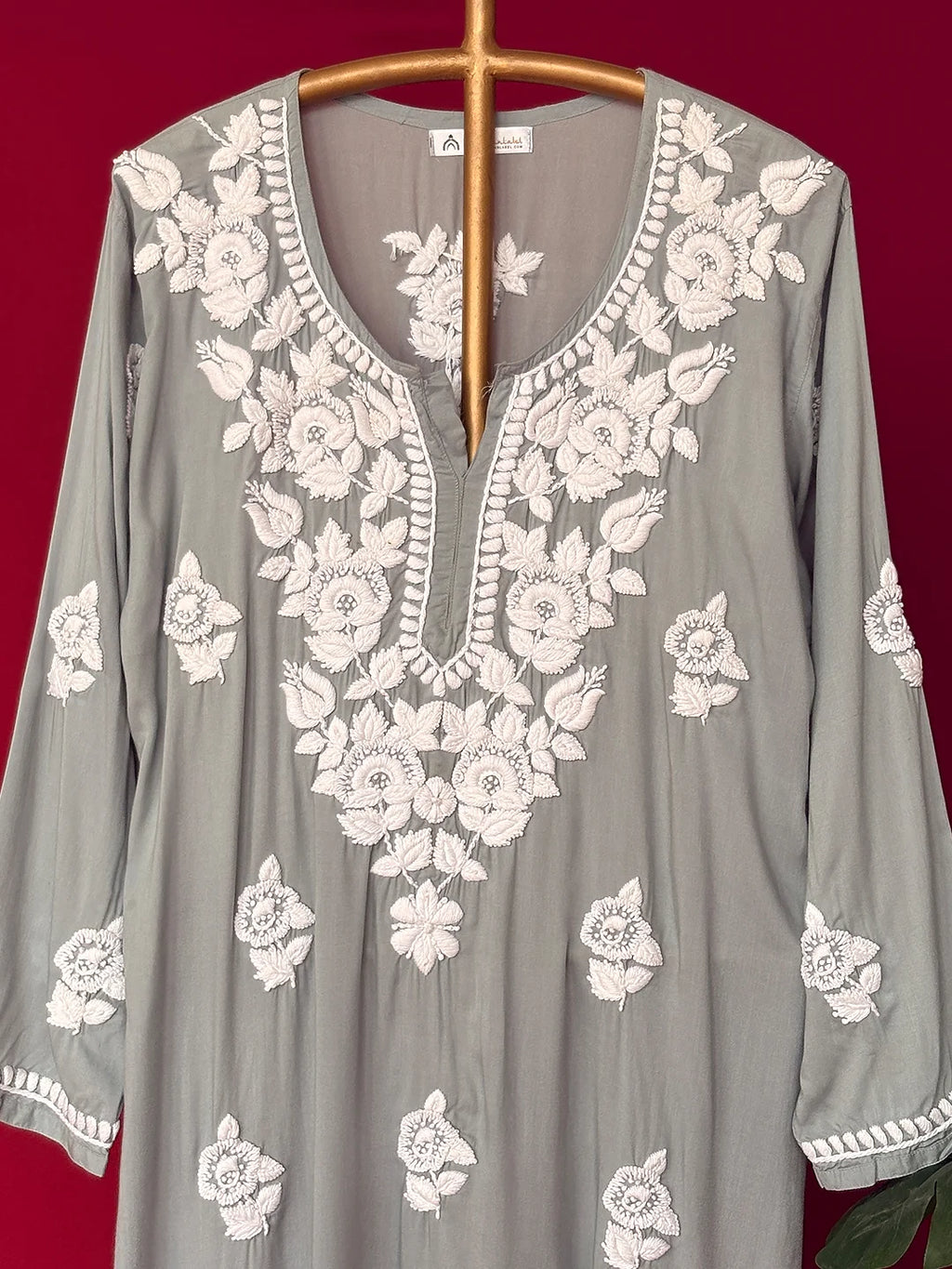 Adda Chikankari Kurta - Grey