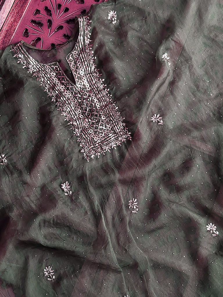 Designer viscose kurti fabric with dupatta unstitched set ideal for weddings, parties, and traditional ethnic wear.