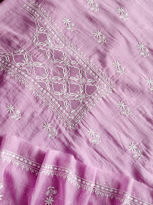 Parisha Chikankari Kurti Piece with Dupatta - Pink