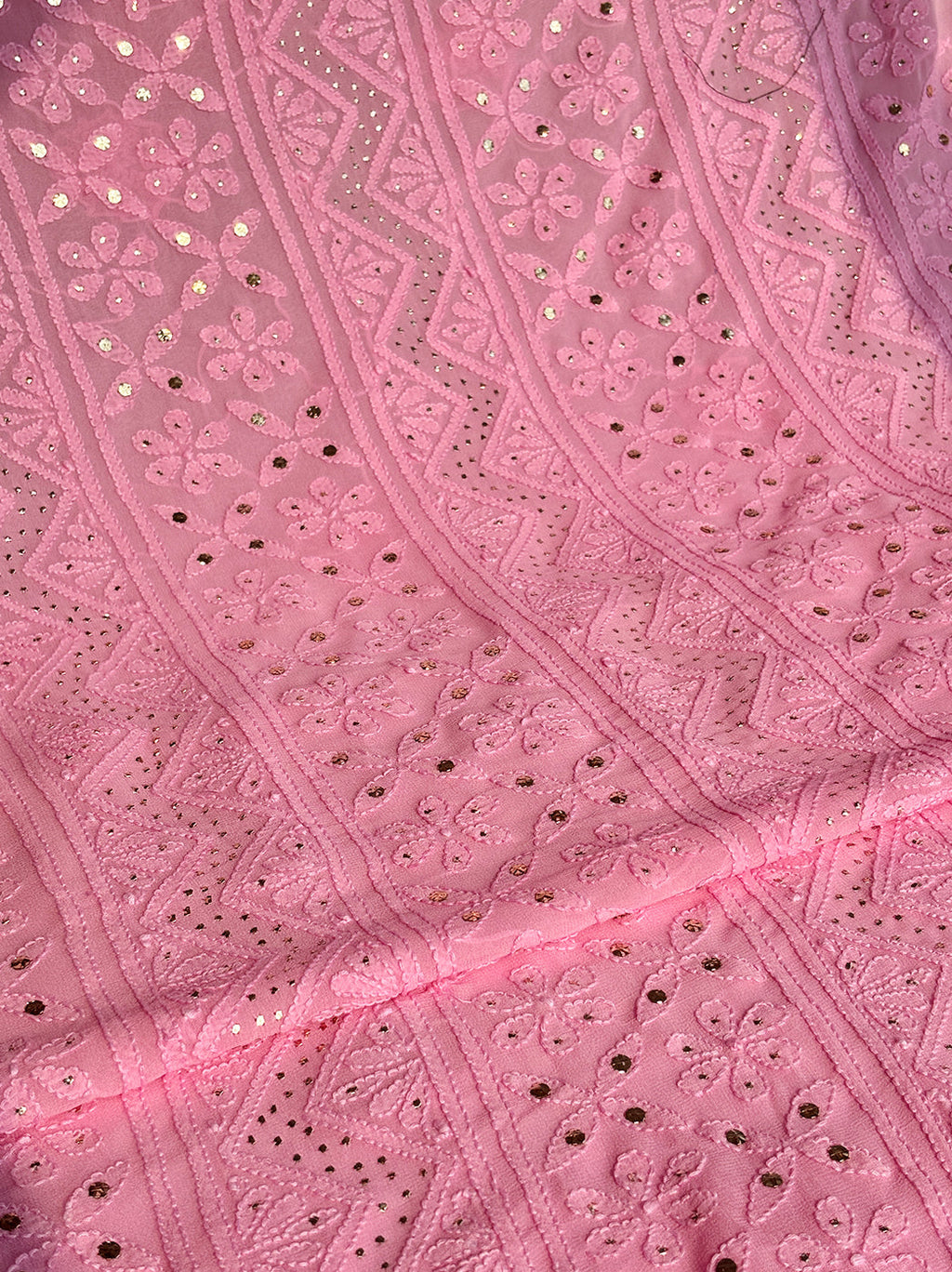 Luxury viscose fabric unstitched chikankari kurti material set with dupatta designed for festive wear