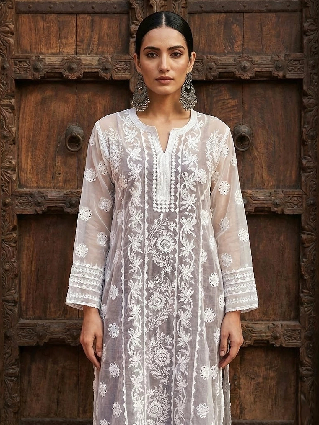 Avya Chikankari Kurta - White